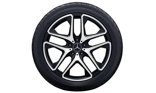 Колесный диск AMG 10J×21 ET33 для Mercedes-Benz G-Class 463, передняя и задняя оси, черный, с алмазной проточкой, 5 двойных спиц — фото 2