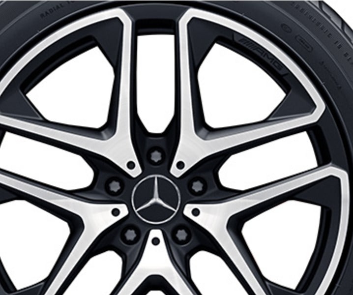 Колесный диск AMG 10J×21 ET33 для Mercedes-Benz G-Class 463, передняя и задняя оси, черный, с алмазной проточкой, 5 двойных спиц — фото 3