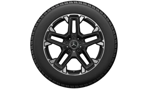 Колесный диск AMG 9,5J×20 ET35 для Mercedes-Benz G-Class 463, передняя и задняя оси, черный, матовый, с алмазной проточкой, перекрестные спицы — фото 3