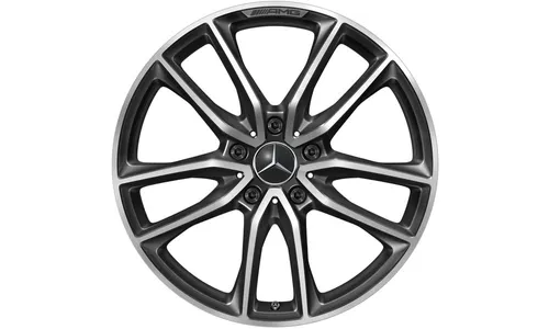Колесный диск AMG 8,5J×20 ET32 для Mercedes-Benz G-Class 463, передняя и задняя оси, черный, с алмазной проточкой, многоспицевый — фото 1