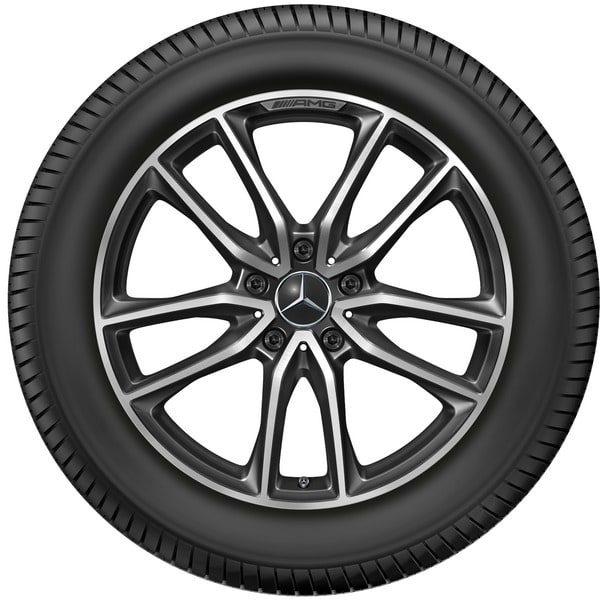 Колесный диск AMG 8,5J×20 ET32 для Mercedes-Benz G-Class 463, передняя и задняя оси, черный, с алмазной проточкой, многоспицевый — фото 3