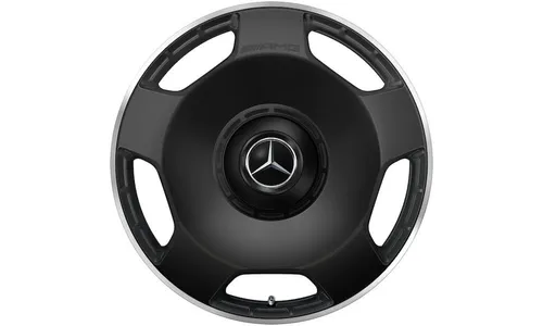 Колесный диск AMG 10J×22 ET36 для Mercedes-Benz G-Class 463, передняя и задняя оси, черный, матовый, кромка обода с алмазной проточкой, 5 декоративных отверстий — фото 1