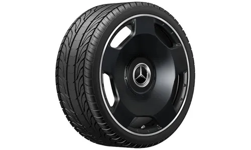 Колесный диск AMG 10J×22 ET36 для Mercedes-Benz G-Class 463, передняя и задняя оси, черный, матовый, кромка обода с алмазной проточкой, 5 декоративных отверстий — фото 2