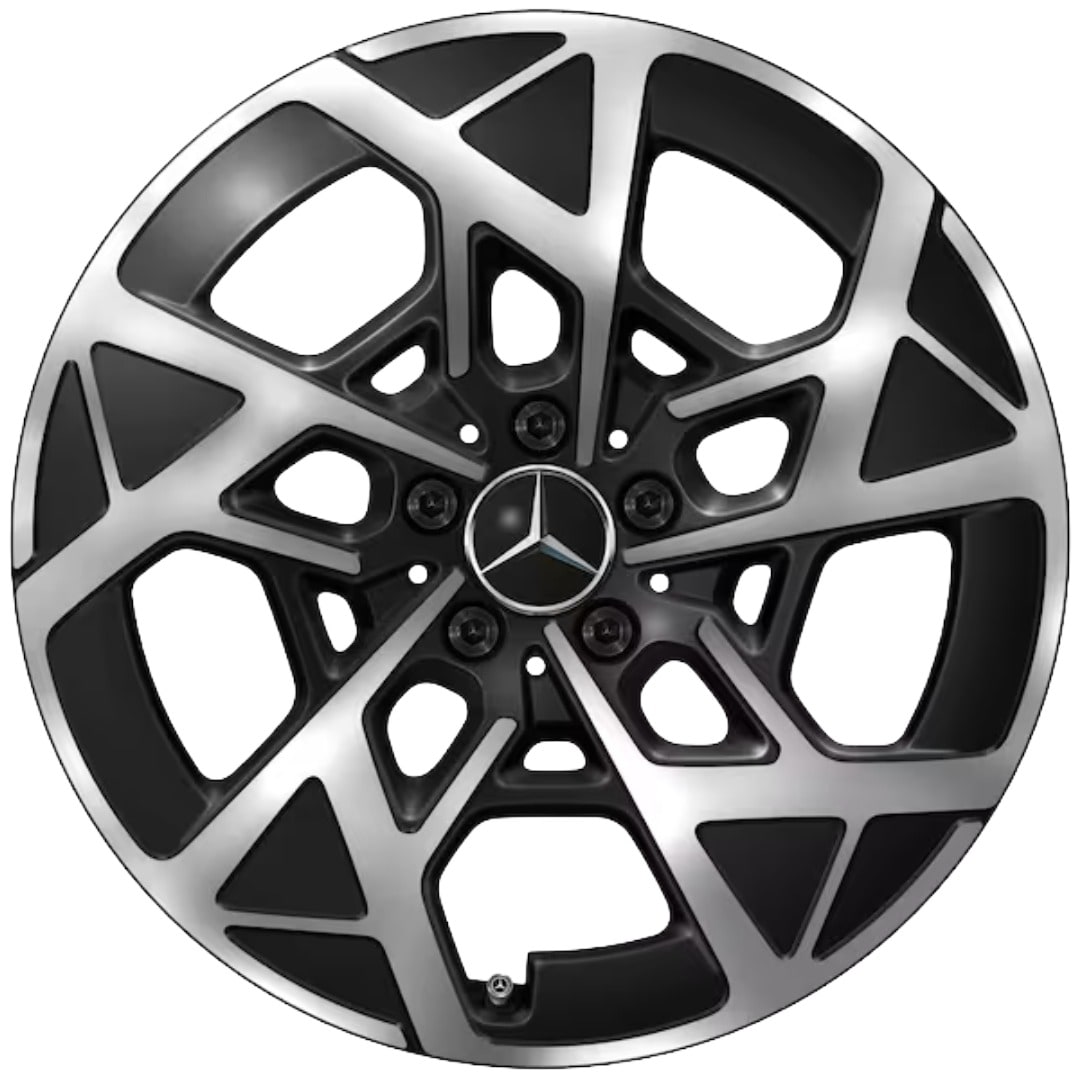 Колесный диск 9J×19 ET56,8 для Mercedes-Benz C-Class 520, задняя ось, черный / серебристый, 5 спиц — фото 1
