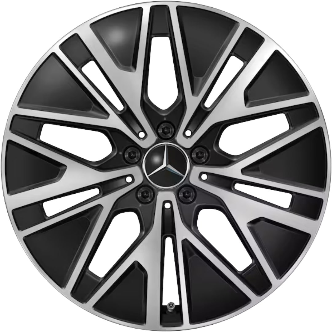 Колесный диск 9J×19 ET56,8 для Mercedes-Benz C-Class 520, задняя ось, черный / серебристый, многоспицевый — фото 1