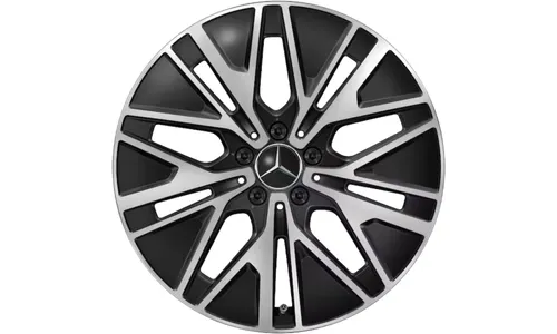 Колесный диск 9J×19 ET56,8 для Mercedes-Benz C-Class 520, задняя ось, черный / серебристый, многоспицевый — фото 1