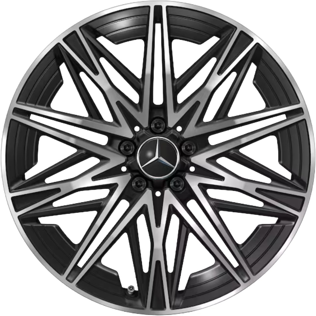 Колесный диск AMG 8J×20 ET30,6 для Mercedes-Benz C-Class 520, передняя ось, черный / серебристый, многоспицевый — фото 1