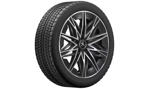 Колесный диск AMG 8J×20 ET30,6 для Mercedes-Benz C-Class 520, передняя ось, черный / серебристый, многоспицевый — фото 2