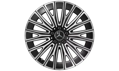 Колесный диск 9J×19 ET58,6 для Mercedes-Benz C-Class 520, задняя ось, черный, с алмазной проточкой, Y-образные спицы — фото 1