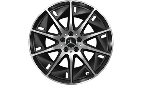 Колесный диск AMG 8J×20 ET32,7 для Mercedes-Benz GLC 540, передняя ось, черный, с алмазной проточкой, 10 спиц — фото 1