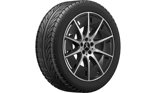 Колесный диск AMG 8J×20 ET32,7 для Mercedes-Benz GLC 540, передняя ось, черный, с алмазной проточкой, 10 спиц — фото 3