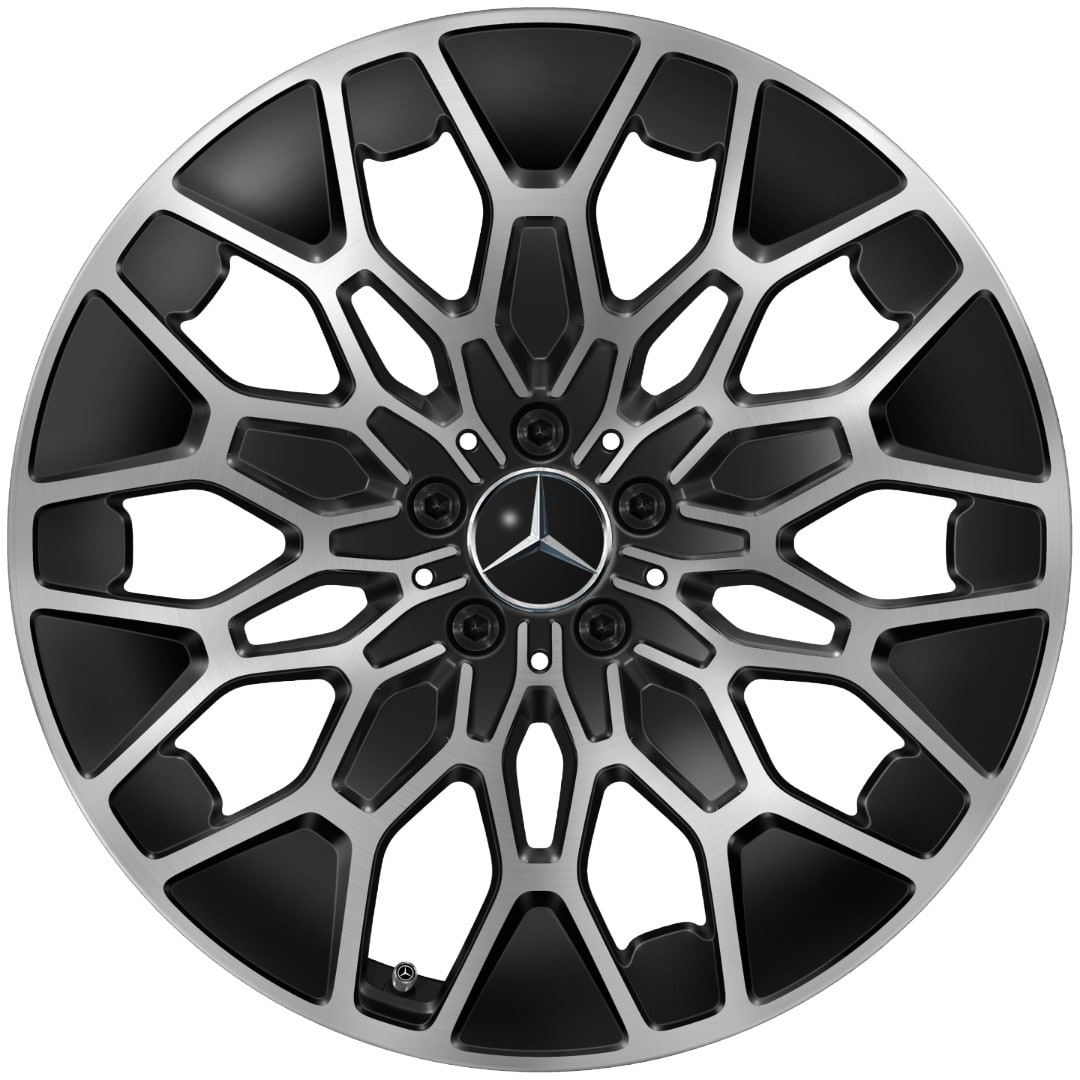 Колесный диск 8J×20 ET32,7 для Mercedes-Benz GLC 540, передняя ось, черный, с алмазной проточкой, Y-образные спицы — фото 1