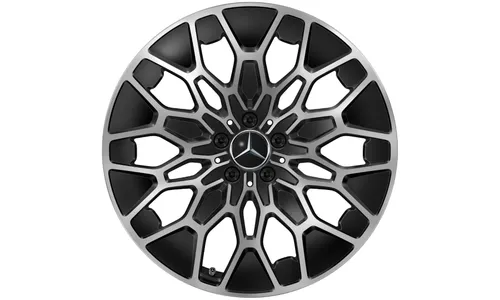 Колесный диск 8J×20 ET32,7 для Mercedes-Benz GLC 540, передняя ось, черный, с алмазной проточкой, Y-образные спицы — фото 1
