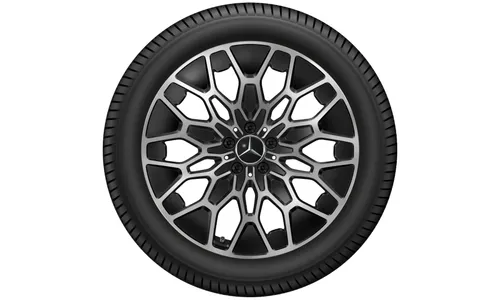 Колесный диск 8J×20 ET32,7 для Mercedes-Benz GLC 540, передняя ось, черный, с алмазной проточкой, Y-образные спицы — фото 2