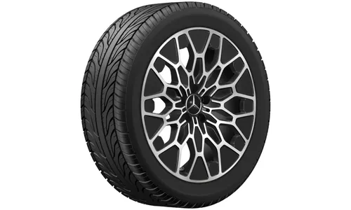 Колесный диск 8J×20 ET32,7 для Mercedes-Benz GLC 540, передняя ось, черный, с алмазной проточкой, Y-образные спицы — фото 3