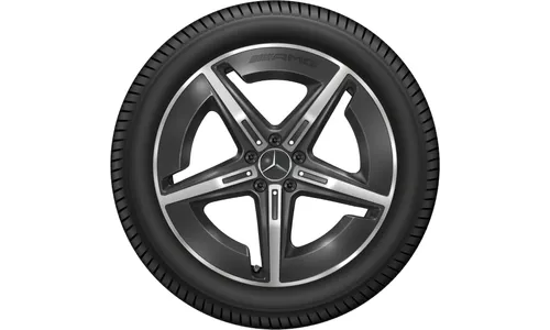 Колесный диск AMG 8J×20 ET32,7 для Mercedes-Benz GLC 540, передняя ось, черный, с алмазной проточкой, 5 спиц — фото 2