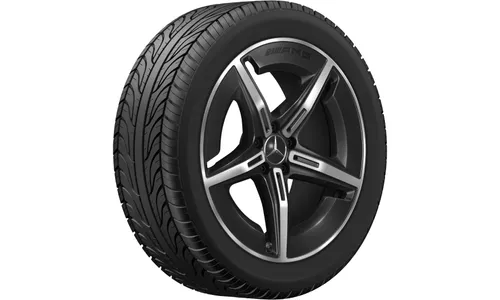 Колесный диск AMG 8J×20 ET32,7 для Mercedes-Benz GLC 540, передняя ось, черный, с алмазной проточкой, 5 спиц — фото 3