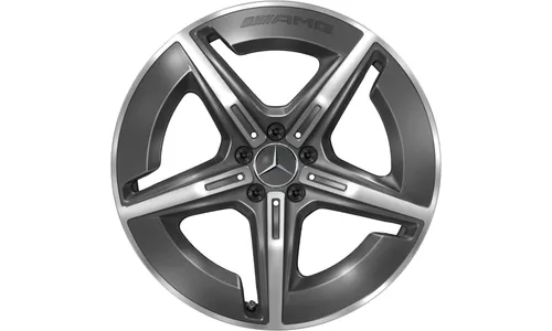 Колесный диск AMG 8J×20 ET32,7 для Mercedes-Benz GLC 540, передняя ось, серый Tantal, с алмазной проточкой, 5 спиц — фото 1