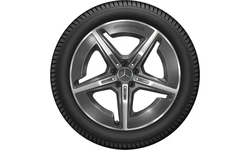 Колесный диск AMG 9,5J×20 ET58,2 для Mercedes-Benz GLC 540, задняя ось, серый Tantal, с алмазной проточкой, 5 спиц — фото 2