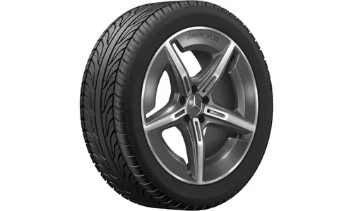 Колесный диск AMG 9,5J×20 ET58,2 для Mercedes-Benz GLC 540, задняя ось, серый Tantal, с алмазной проточкой, 5 спиц — фото 3