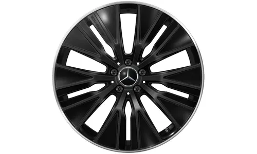 Колесный диск AMG 8J×21 ET25,2 для Mercedes-Benz GLC 540, передняя ось, черный, кромка обода с алмазной проточкой, Y-образные спицы — фото 1