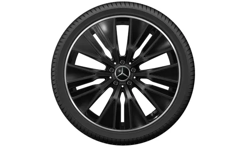 Колесный диск AMG 8J×21 ET25,2 для Mercedes-Benz GLC 540, передняя ось, черный, кромка обода с алмазной проточкой, Y-образные спицы — фото 2