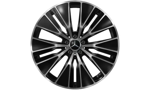 Колесный диск AMG 9,5J×21 ET58,2 для Mercedes-Benz GLC 540, задняя ось, черный, с алмазной проточкой, Y-образные спицы — фото 1