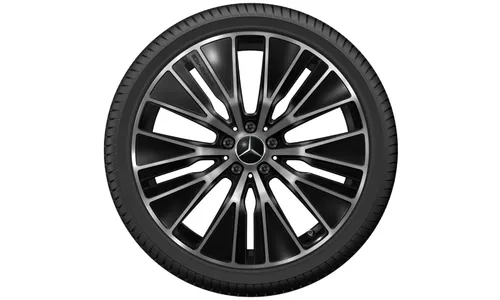 Колесный диск AMG 9,5J×21 ET58,2 для Mercedes-Benz GLC 540, задняя ось, черный, с алмазной проточкой, Y-образные спицы — фото 2