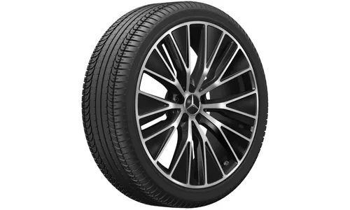 Колесный диск AMG 9,5J×21 ET58,2 для Mercedes-Benz GLC 540, задняя ось, черный, с алмазной проточкой, Y-образные спицы — фото 3