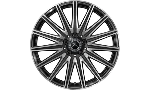 Колесный диск AMG 8J×21 ET25,2 для Mercedes-Benz GLC 540, передняя ось, черный, с алмазной проточкой, многоспицевый — фото 1