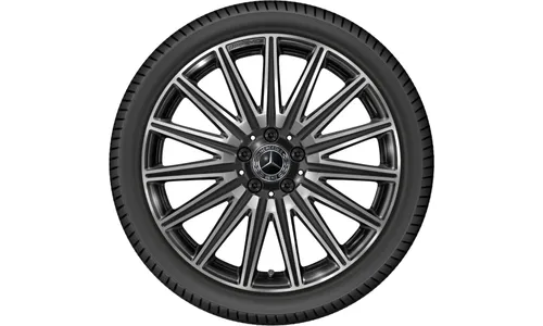 Колесный диск AMG 8J×21 ET25,2 для Mercedes-Benz GLC 540, передняя ось, черный, с алмазной проточкой, многоспицевый — фото 2