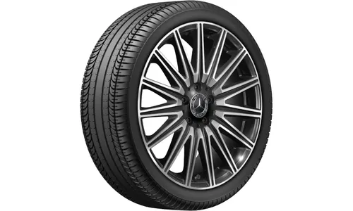 Колесный диск AMG 8J×21 ET25,2 для Mercedes-Benz GLC 540, передняя ось, черный, с алмазной проточкой, многоспицевый — фото 3