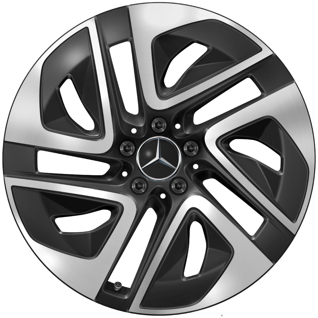 Колесный диск 8J×19 ET32,7 для Mercedes-Benz GLC 540, передняя ось, черный, с алмазной проточкой — фото 1