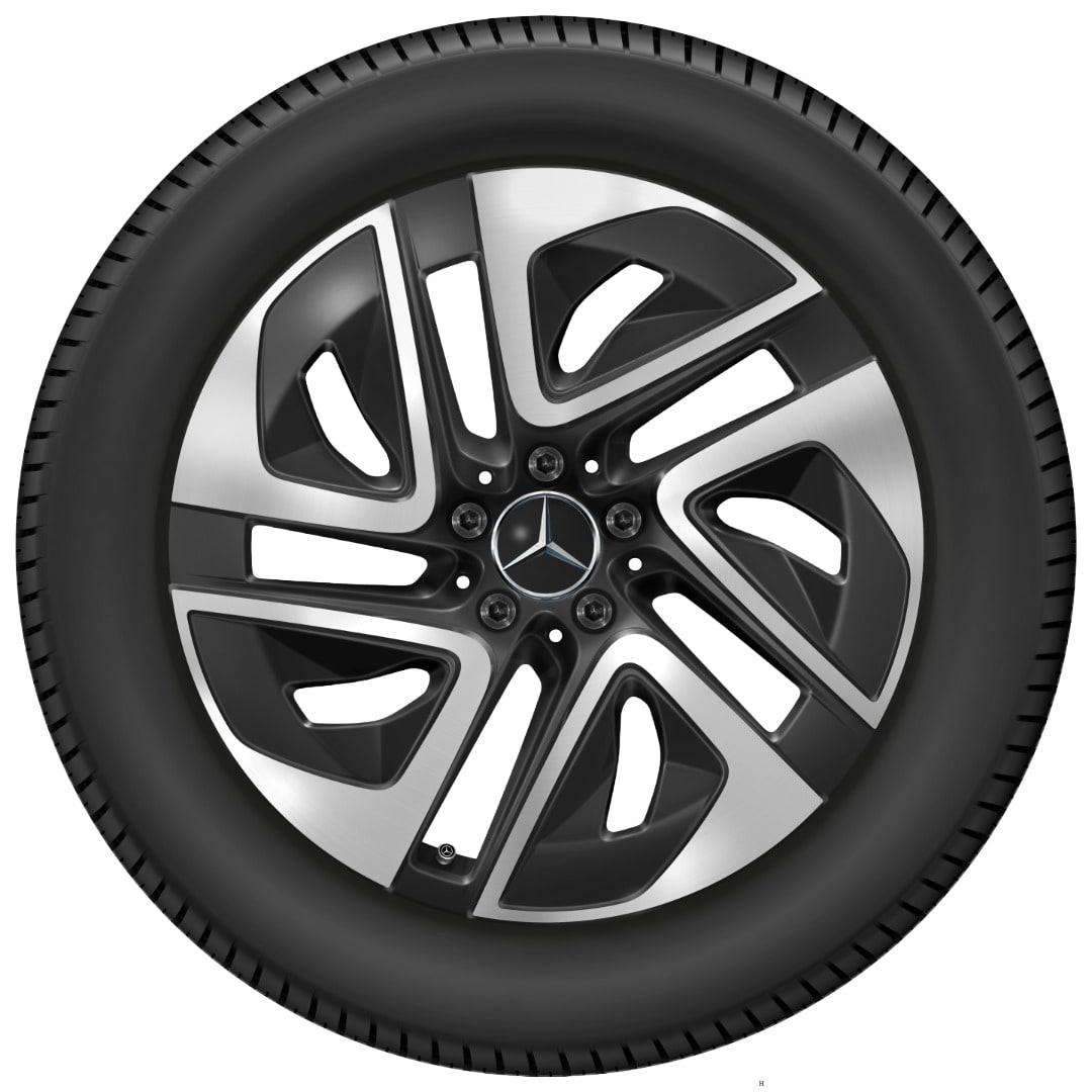 Колесный диск 8J×19 ET32,7 для Mercedes-Benz GLC 540, передняя ось, черный, с алмазной проточкой — фото 2