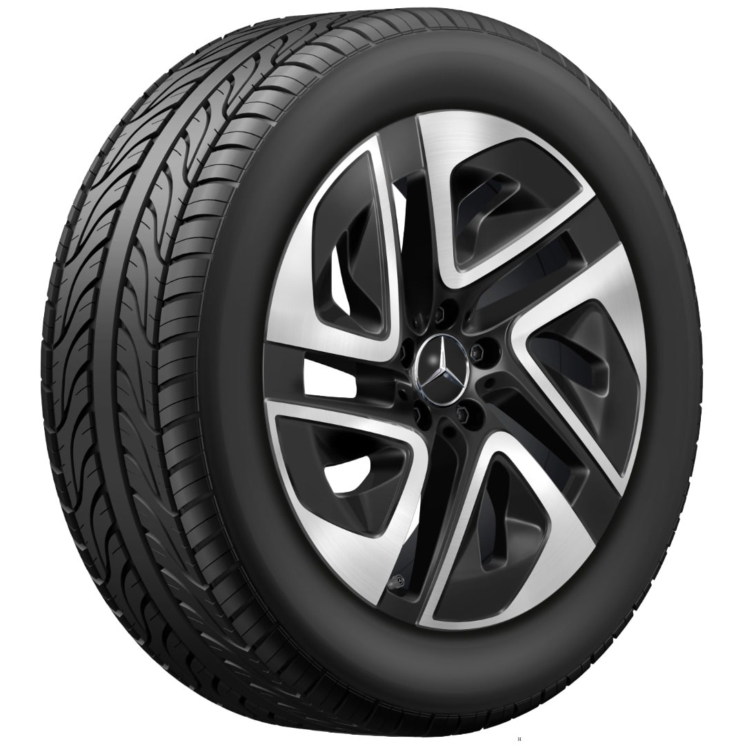 Колесный диск 8J×19 ET32,7 для Mercedes-Benz GLC 540, передняя ось, черный, с алмазной проточкой — фото 3