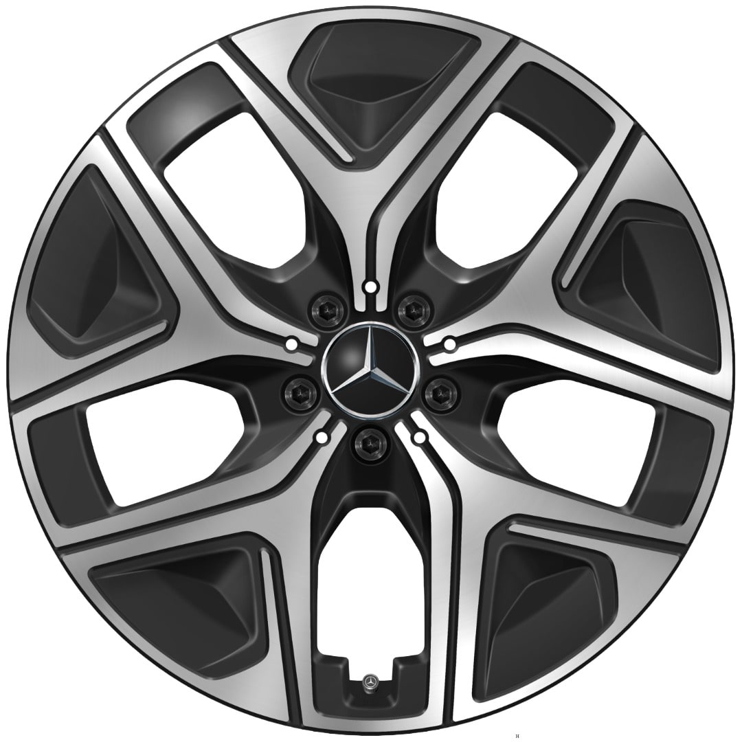 Колесный диск 8J×20 ET32,7 для Mercedes-Benz GLC 540, передняя ось, черный, с алмазной проточкой — фото 1