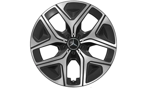 Колесный диск 8J×20 ET32,7 для Mercedes-Benz GLC 540, передняя ось, черный, с алмазной проточкой — фото 1