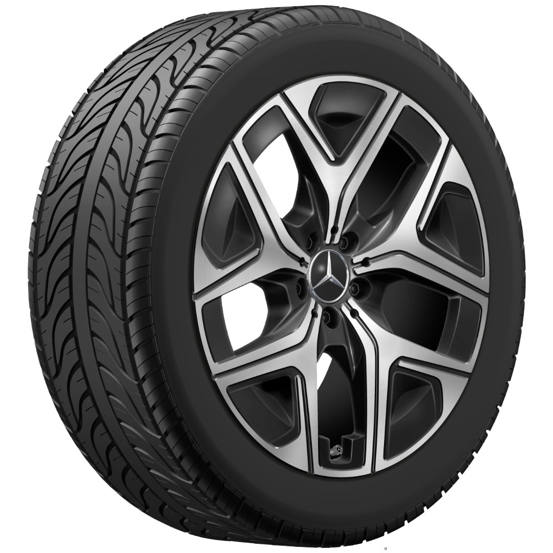 Колесный диск 8J×20 ET32,7 для Mercedes-Benz GLC 540, передняя ось, черный, с алмазной проточкой — фото 3