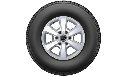 Колесный диск 6,5J×16 ET54 для Mercedes-Benz SPRINTER 907, передняя и задняя оси, серебристый Vanadium Silver, 6 спиц — фото 3