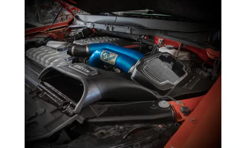 Система холодного впуска Momentum XP, с фильтром Pro DRY S, синяя для Ford F-150 Raptor 2021–2026 V6-3.5L (tt), AFE Power — фото 3