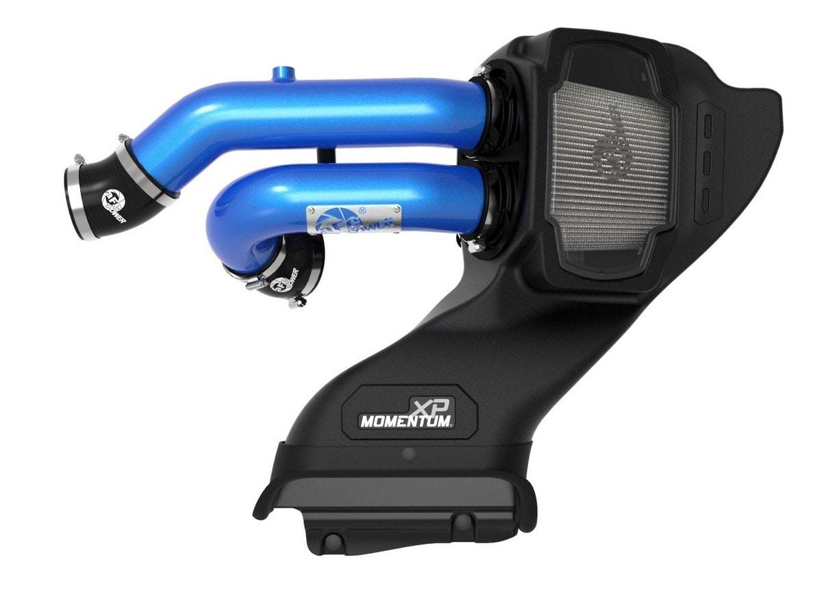 Система холодного впуска Momentum XP, с фильтром Pro DRY S, синяя для Ford F-150 Raptor 2021–2026 V6-3.5L (tt), AFE Power — фото 6