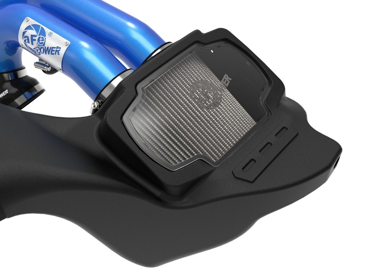 Система холодного впуска Momentum XP, с фильтром Pro DRY S, синяя для Ford F-150 Raptor 2021–2026 V6-3.5L (tt), AFE Power — фото 7