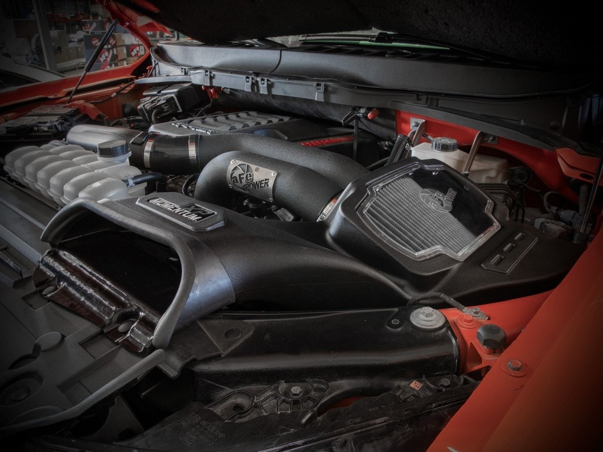 Система холодного впуска Momentum XP, с фильтром Pro DRY S, чёрное исполнение для Ford F-150 Raptor 2021–2026 V6-3.5L (tt), AFE Power — фото 3