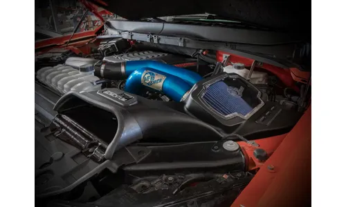 Система холодного впуска Momentum XP, с фильтром Pro 5R, синяя для Ford F-150 Raptor 2021–2026 V6-3.5L (tt), AFE Power — фото 3