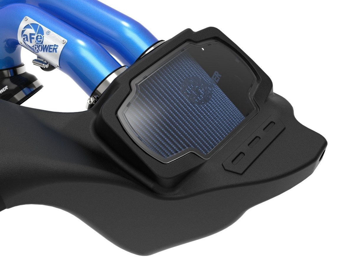 Система холодного впуска Momentum XP, с фильтром Pro 5R, синяя для Ford F-150 Raptor 2021–2026 V6-3.5L (tt), AFE Power — фото 6