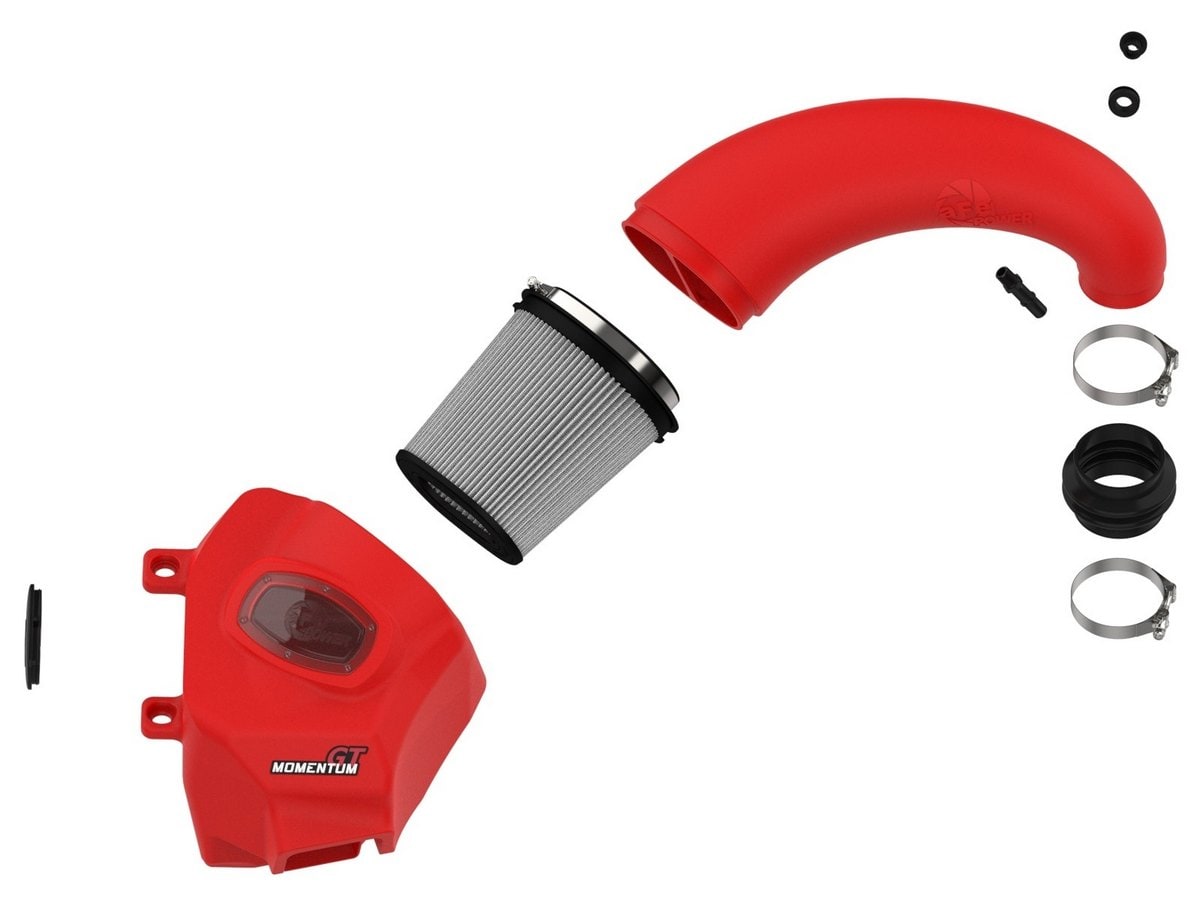 Система холодного впуска Momentum GT Red Edition, с фильтром Pro DRY S для RAM 1500 (DT) 2019–2026 V8-5.7L HEMI, AFE Power — фото 2