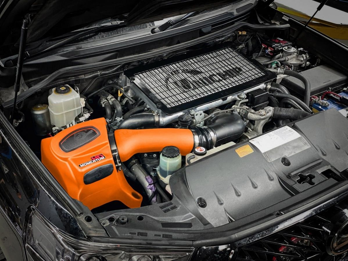 Система холодного впуска Momentum HD Orange Edition, с фильтром Pro DRY S для Toyota Land Cruiser (J200) 2008–2021 V8-4.5L (td), AFE Power — фото 3