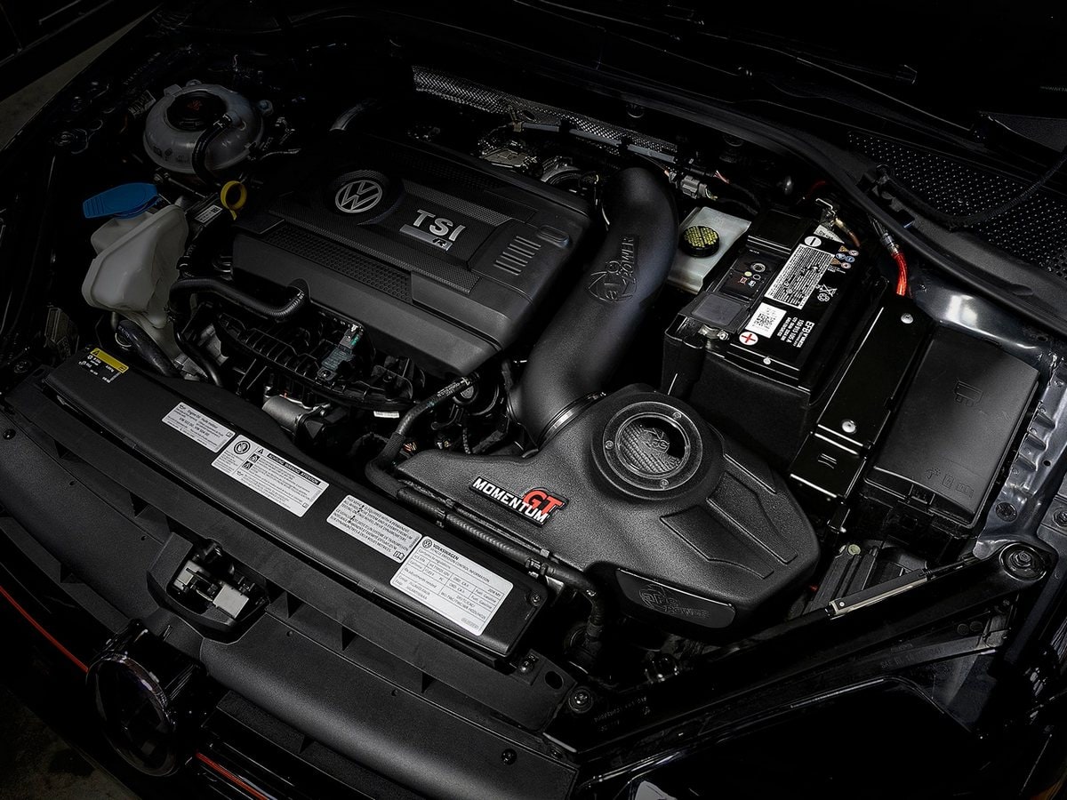 Система холодного впуска Momentum GT, с фильтром Pro DRY S для Volkswagen Golf R 2015–2019 L4-2.0L (t), AFE Power — фото 3