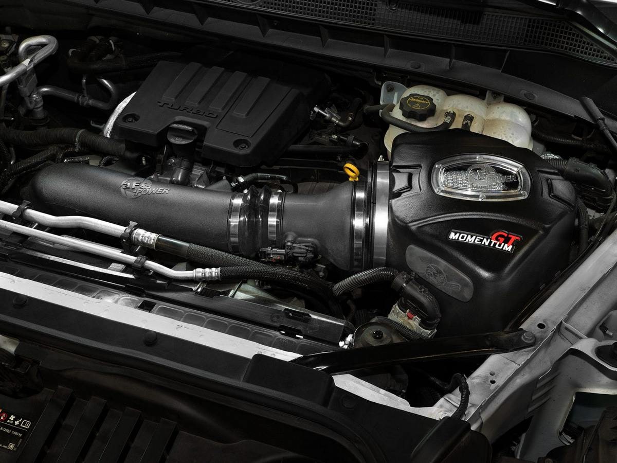 Система холодного впуска Momentum GT, с фильтром Pro DRY S для Chevrolet/GMC Silverado/Sierra 1500 2019–2026 L4-2.7L (t), AFE Power — фото 3