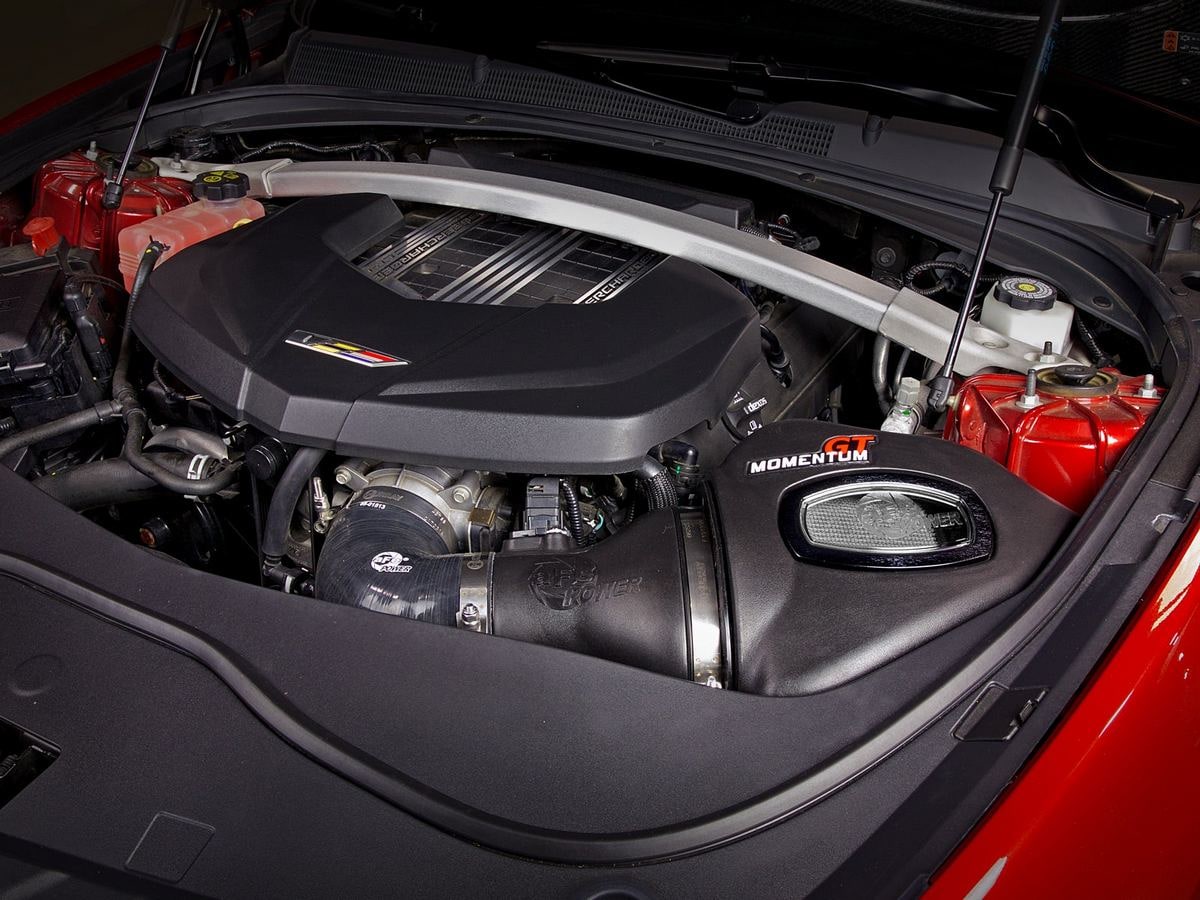 Система холодного впуска Momentum GT, с фильтром Pro DRY S для Cadillac CTS-V 2016–2019 V8-6.2L (sc), AFE Power — фото 3